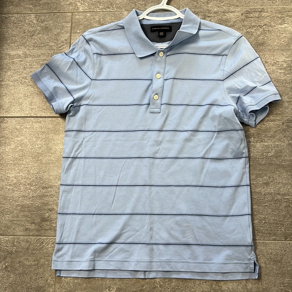 Banana Republic Medium Blue Short Sleeve Polo Shirt - Picture 1 of 10